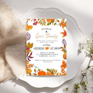 Fall Festival party bonfire neighborhood party  Invitation