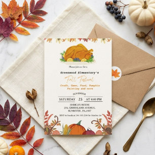 Fall Festival party bonfire School Community Event Invitation
