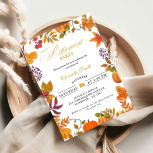 Fall Festival party Pumpkin Retirement  Invitation