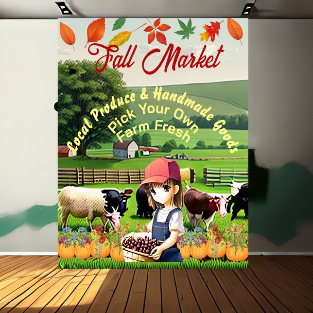 Fall Festival Pick Your Own Farm Fresh Produce  Poster (Pick Your Own Farm Fresh)