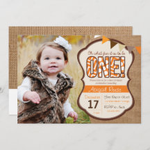 Fall First Birthday Invitation