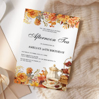 Fall Floral Afternoon Tea Birthday Party