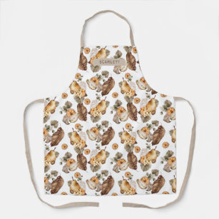 Fall Floral All-Over Print Apron