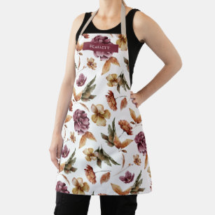 Fall Floral All-Over Print Apron
