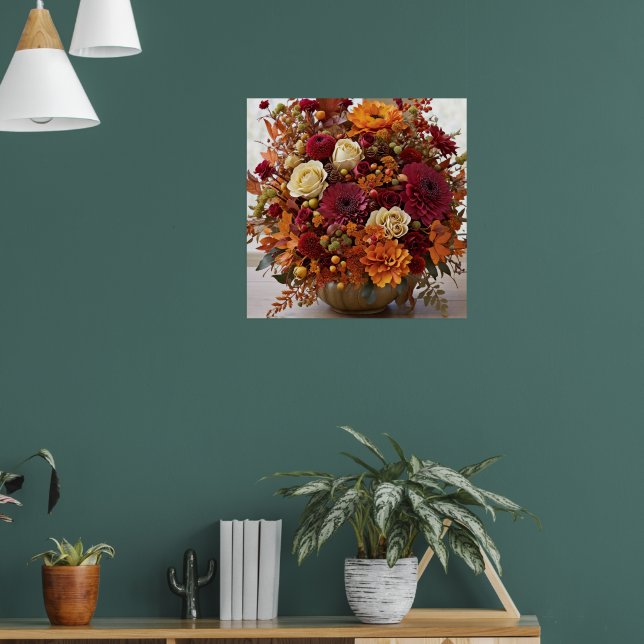 Fall Floral Arrangement Poster (Living Room 1)
