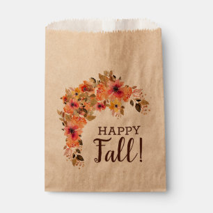 Fall Floral Autumn Swag Party Favour Bag