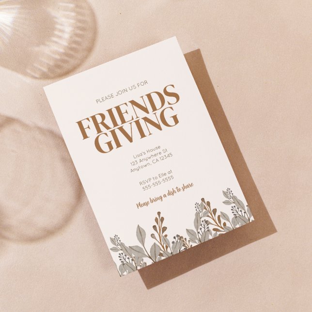 Fall Floral Boho Friendsgiving Invitation (Creator Uploaded)