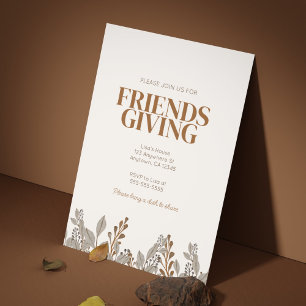 Fall Floral Boho Friendsgiving Invitation
