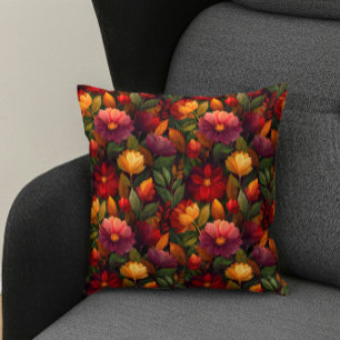 Fall Floral Botanical Decor - Autumn Design Cushion