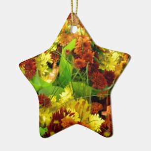 Fall Floral Bouquets Ceramic Tree Decoration