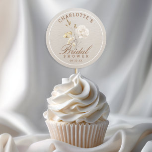 Fall Floral Bridal Shower Favor Sticker