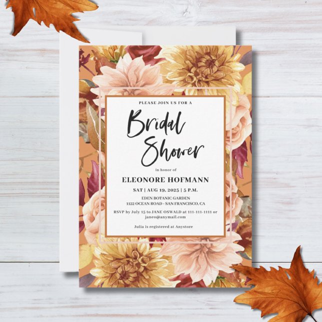 Fall Floral Bridal Shower Invitation (Creator Uploaded)
