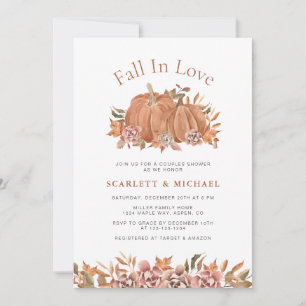 Fall Floral Couples Shower Invitation