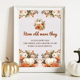 Fall Floral Elegant Bridal Shower Poster