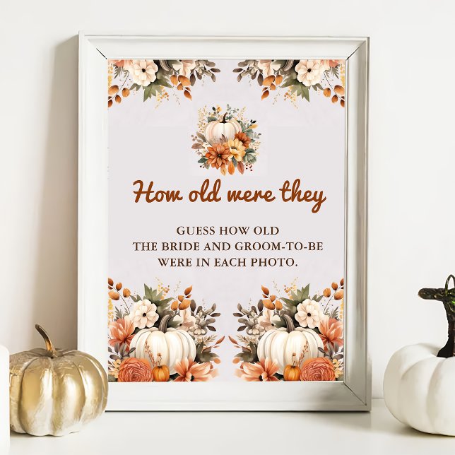 Fall Floral Elegant Bridal Shower Poster (Creator Uploaded)