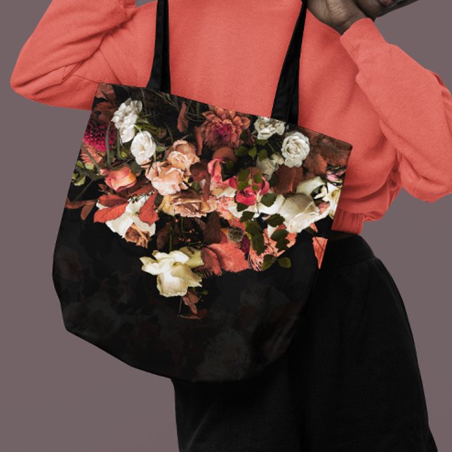 "Fall Floral Fantasy" Tote Bag (Creator Uploaded)