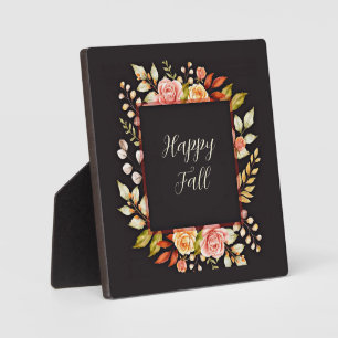 Fall floral frame with customisable text