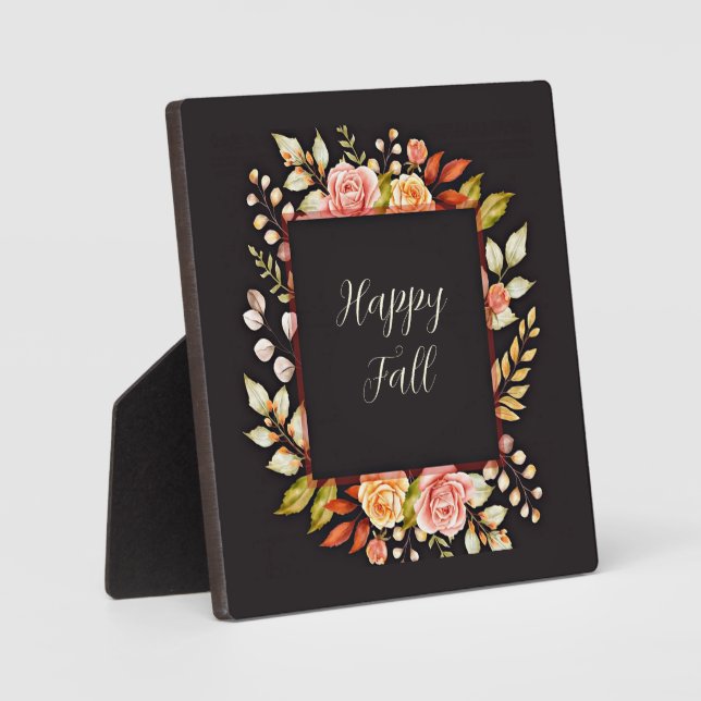 Fall floral frame with customisable text (Front)