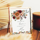 Fall Floral How Many Kisses Bridal Shower Game