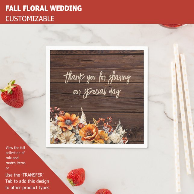 FALL FLORAL NAPKIN (Creator Uploaded)