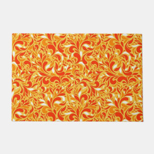 Fall floral paisley  doormat