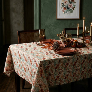 Fall floral pattern tablecloth