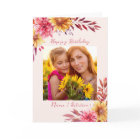 Fall Floral Personalised Photo Birthday