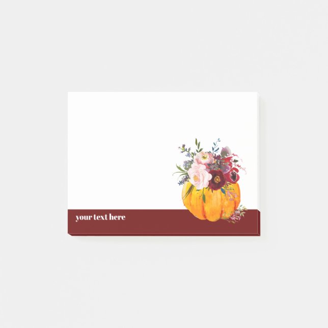 fall, floral, pumpkin notes (Front)