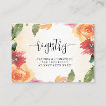 Fall Floral Registry Bridal Shower