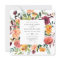 Fall Floral Square Wedding Invitation