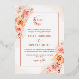 Fall Floral Watercolor Wedding