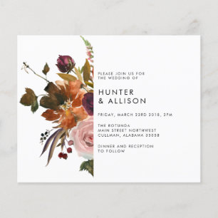 Fall Floral Wedding Invitation Flyer