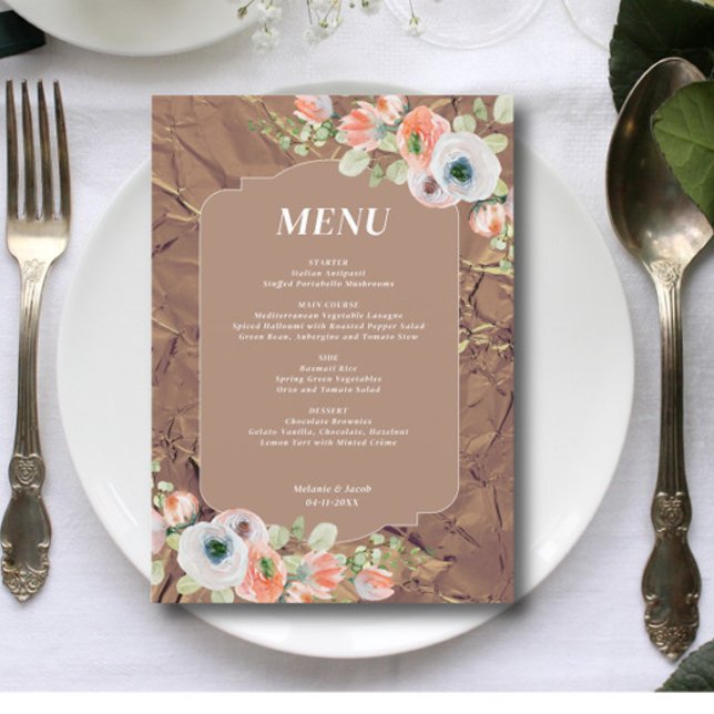 Fall Floral Wedding Menu (Creator Uploaded)