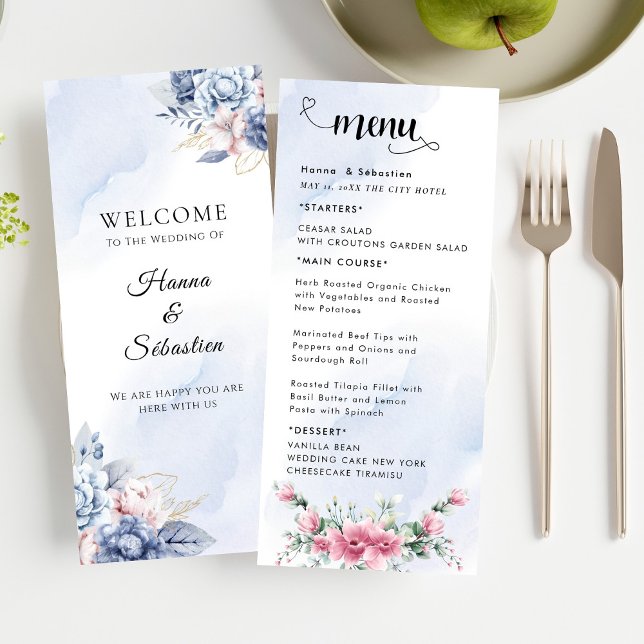 Fall Floral  Wedding Menu (Creator Uploaded)