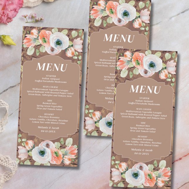 Fall Floral Wedding Menu (Creator Uploaded)