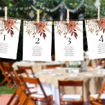 Fall Florals Names Seating Chart Table Number Card<br><div class="desc">Fall Florals Names Seating Chart Table Number Card. Edit you number for each table and add to your cart separately. Same design is on both sides, use for a hanging display so guests can find their seat or display on each table. Beautiful autumnal florals and grasses in autumnal shades of...</div>