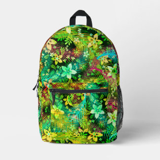 Fall Flower Bouquet - Edelweiss Flower Feathers Printed Backpack