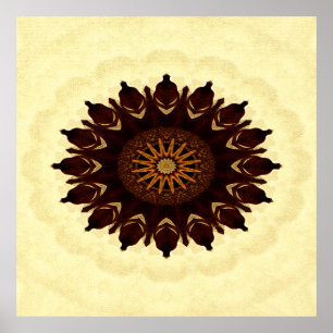 Fall Flower Mandala....... Poster