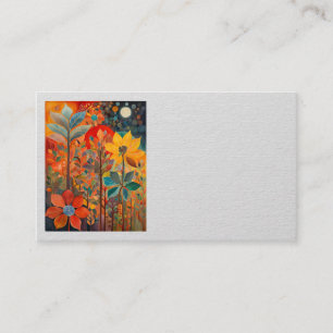 Fall Flowers Artwork Business Cards