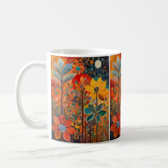 Fall Flowers Artwork Mug (Left)
