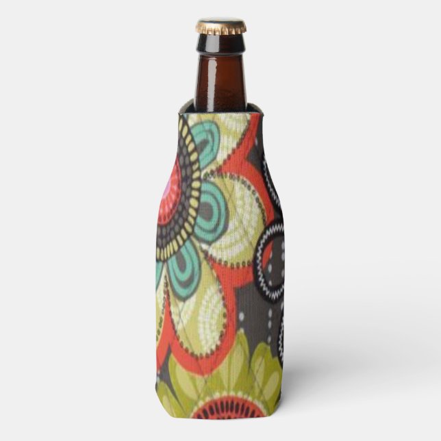 Fall Flowers Bottle Cooler (Bottle Front)