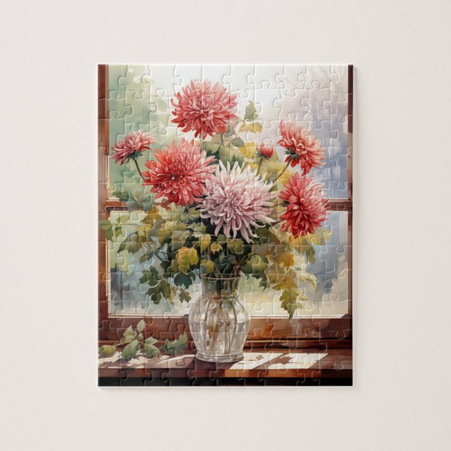 Fall Flowers Chrysanthemums Puzzle 110 Pcs. 8"x10" (Vertical)