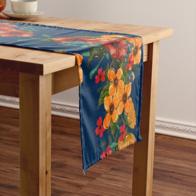 Fall Flowers Customisable Table Runner (In Situ)
