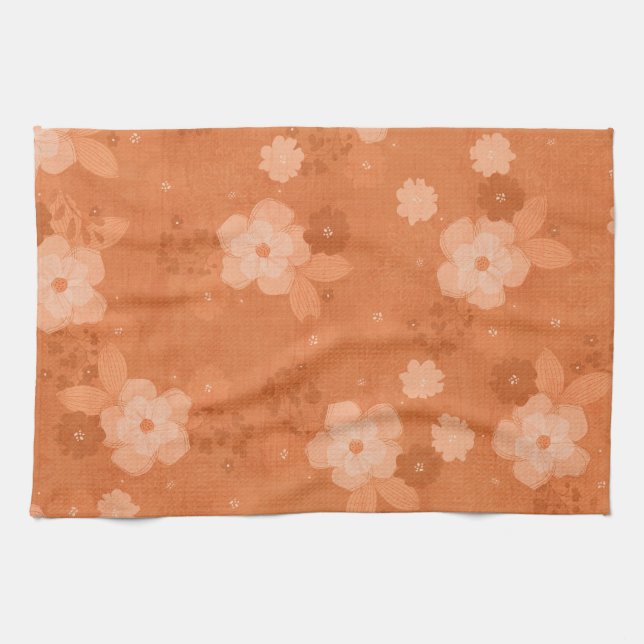 Fall Flowers Kitchen Towel (Horizontal)