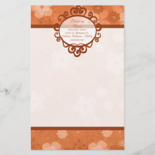 Fall Flowers Letterhead Stationery