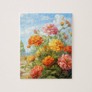 Fall Flowers Marigold Puzzle 110 Pcs. 8"x10"