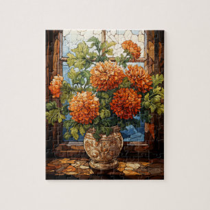 Fall Flowers Marigold Puzzle 110 Pcs. 8"x10"