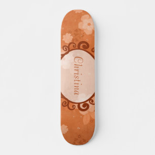 Fall Flowers Mini Skateboard