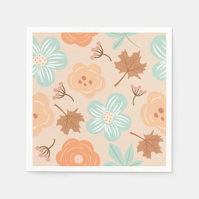 Fall Flowers Napkin (Front)