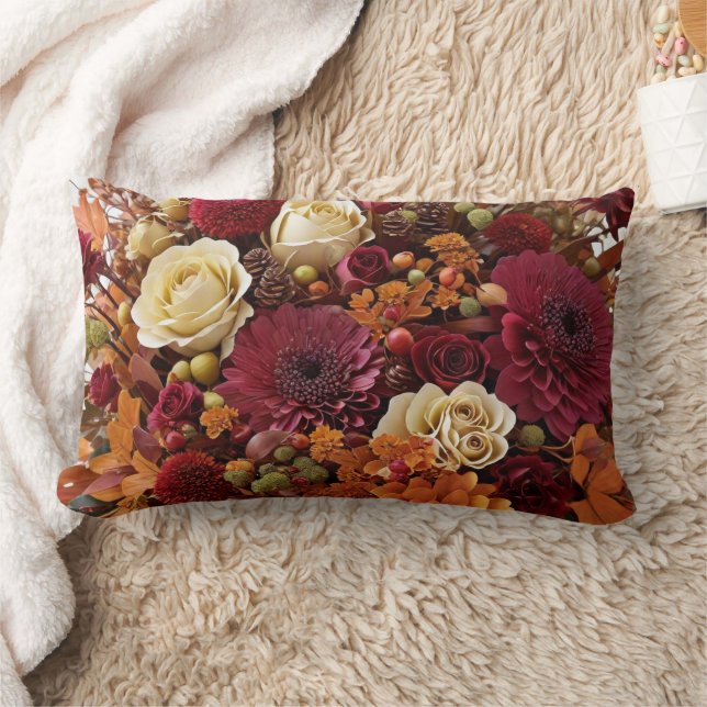 Fall Flowers Pillow (Blanket)